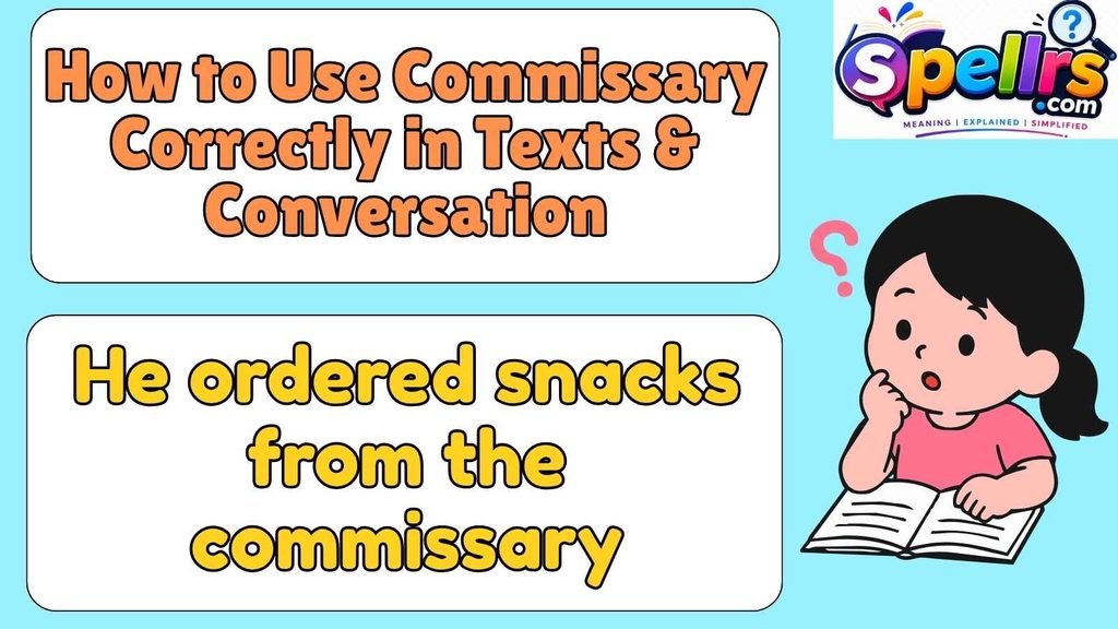 How to Use Commissary Correctly in Texts & Conversation